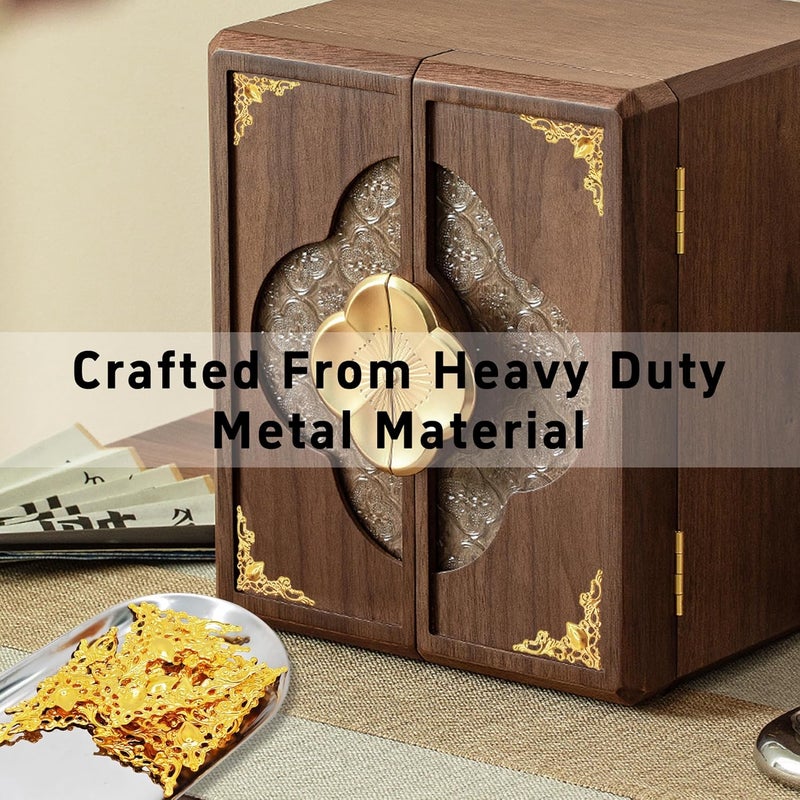 PDETVEO 100PCS Metal Corner Protectors, Vintage Bronze Decorative Edge Guards for Albums, Photo Frames, Books & Jewelry Box, Craft Corner Embellishments（Gold） - Image 4